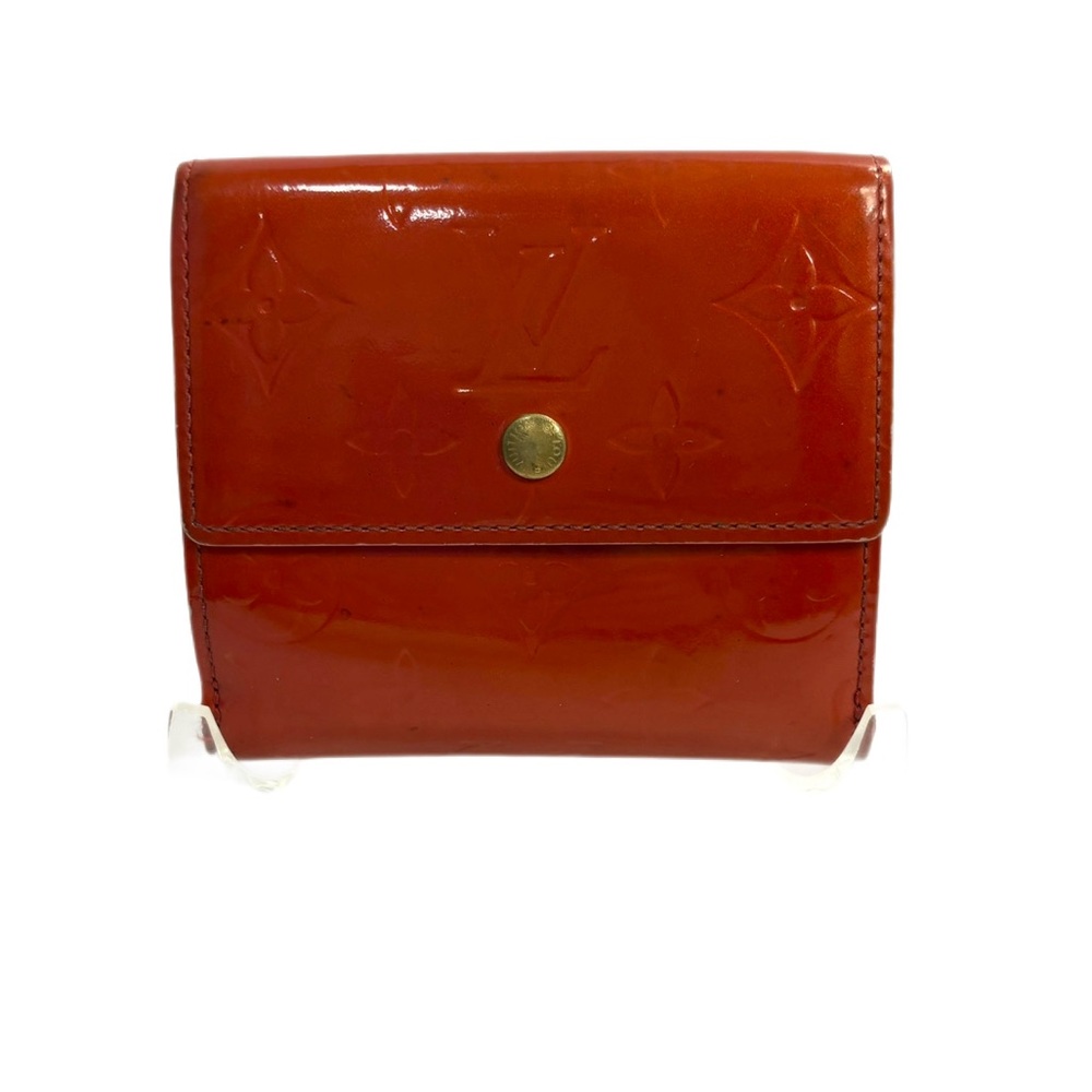 Louis Vuitton Red Vernis Tri-fold wallet